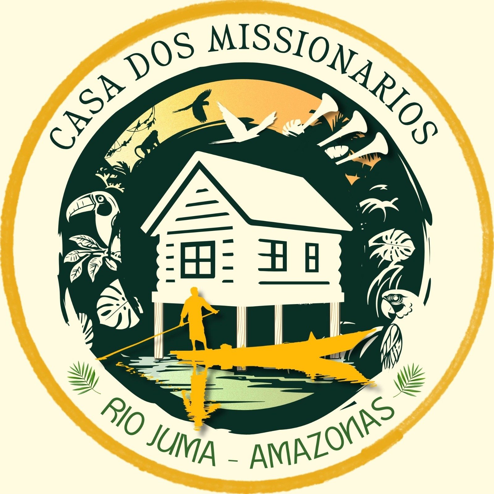 Casa dos missionários na Amazônia